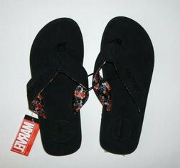 Marvel Comics Deadpool Flip Flops Thongs Sandals New