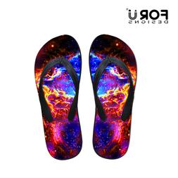 Galaxy Designer Flip Flops Womens Men Sandals Bedroom Beach 