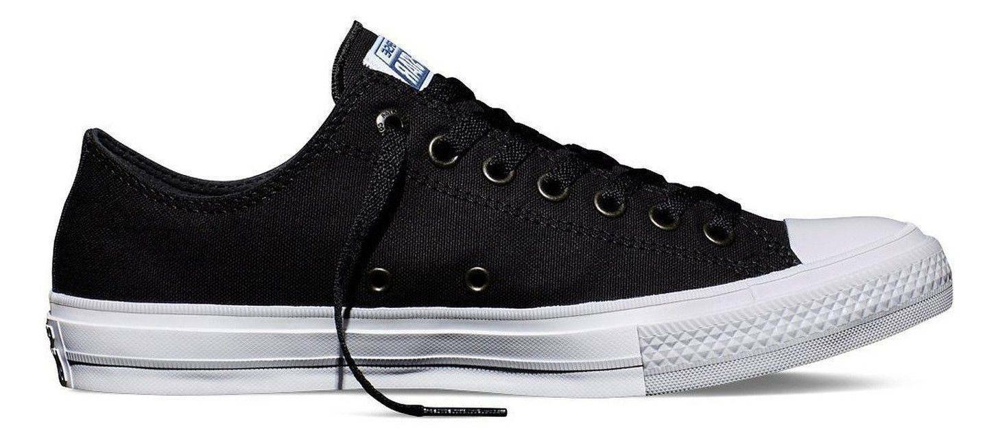 Converse Chuck Star 2 Sz 8 Black Low 150149C DISCONTIUED