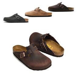 men boston oiled leather clog shoes outdoor
