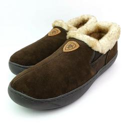 ARIAT Mens Size S 8-9 Chocolate Brown Suede Shearling Lined 