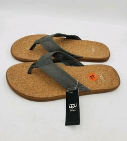 NEW UGG  Mens Seaside Beach Flip Flop Thong Seal Gray Sandal
