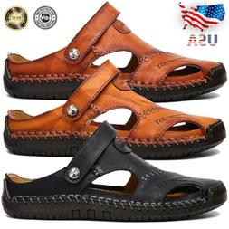 Size 7-13 Mens Brown Leather Safety Closed Toe Outdoors Sand