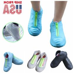 Waterproof Zipper Shoe Covers Silicone Case Rain Boot Reusab
